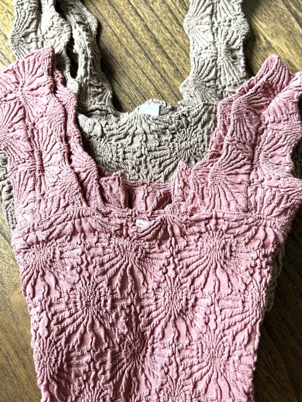 NWOT Cocoa & Mauve Floral Cami's, a Pair